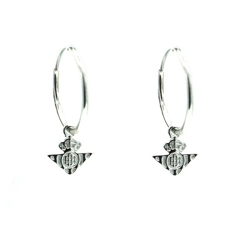 Argollas De Plata De Ley Con Escudo Real Betis