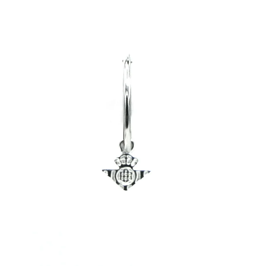 Argollas De Plata De Ley Con Escudo Real Betis - Image 3