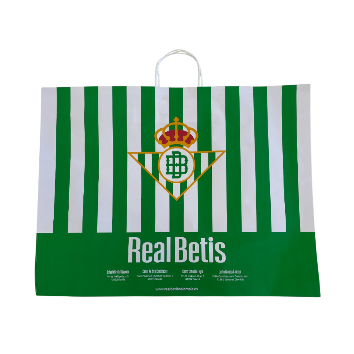 Bolsa Rayas Real Betis Grande - 58x45x16 cm