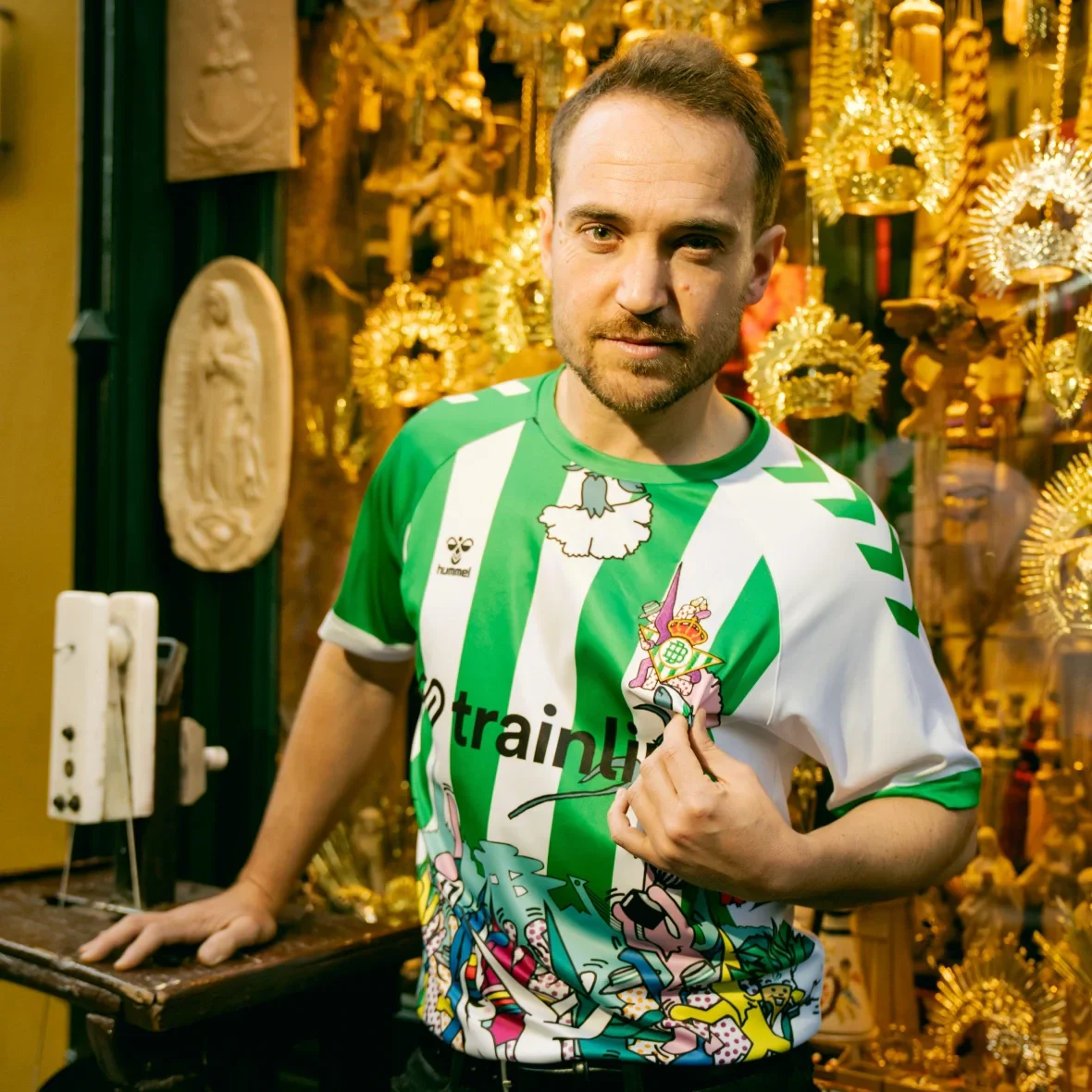 Camiseta Prepartido Real Betis Fiestas de Primavera Infantil 25/26