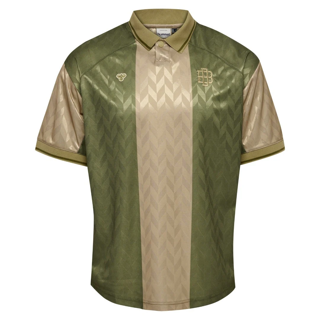 Camiseta Viaje Hummel Hombre Beige/Verde Doble B Blanca - Image 3