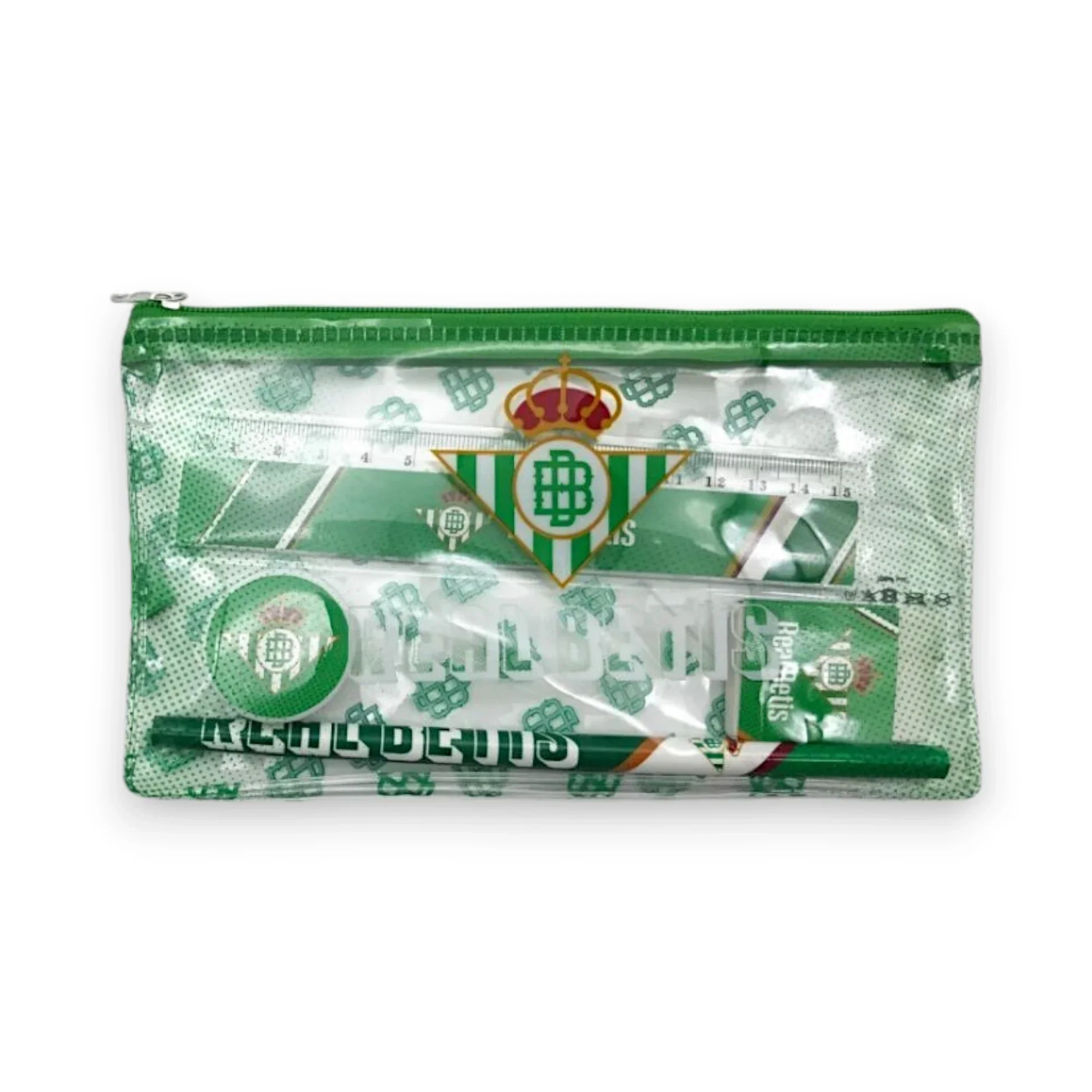 Estuche Portatodo Real Betis con Material Escolar