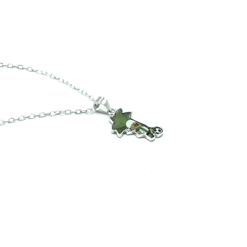 Gargantilla De Plata De Ley Palmerín Verde - Image 3