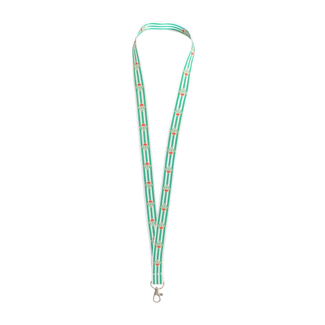 Lanyard Rayas Verdiblancas