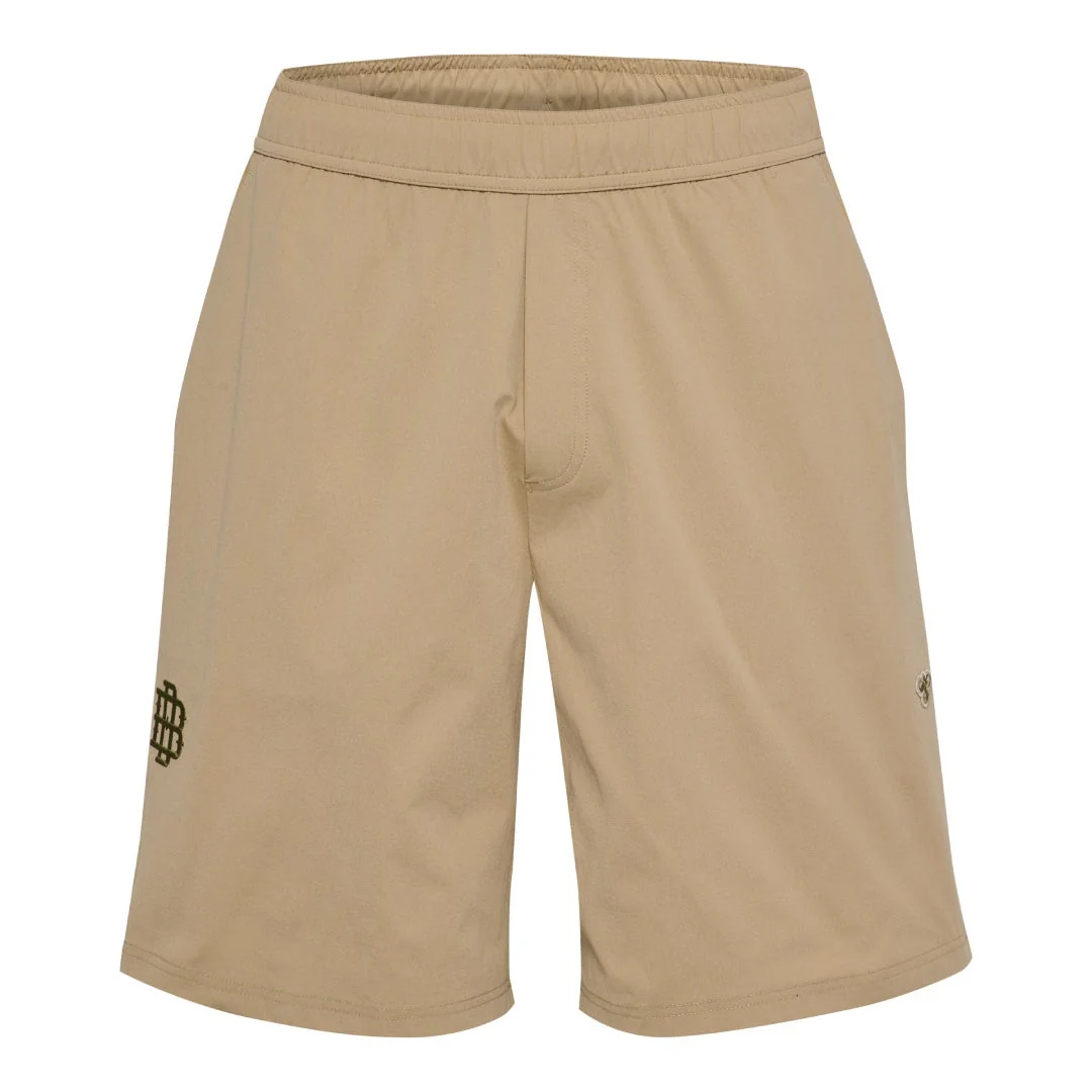 Pantalón Corto Viaje Hummel Hombre Beige Doble B Verde - Image 2