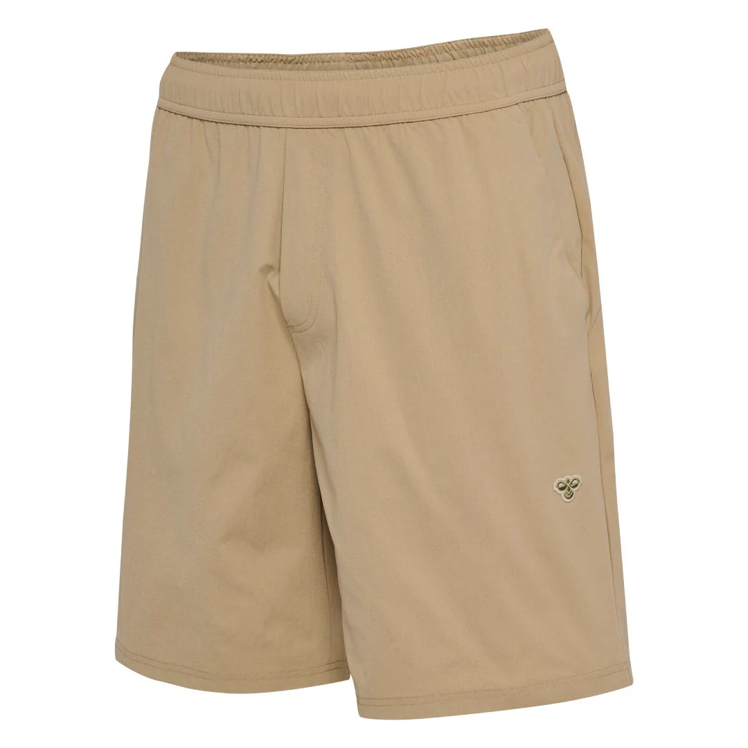 Pantalón Corto Viaje Hummel Hombre Beige Doble B Verde - Image 3