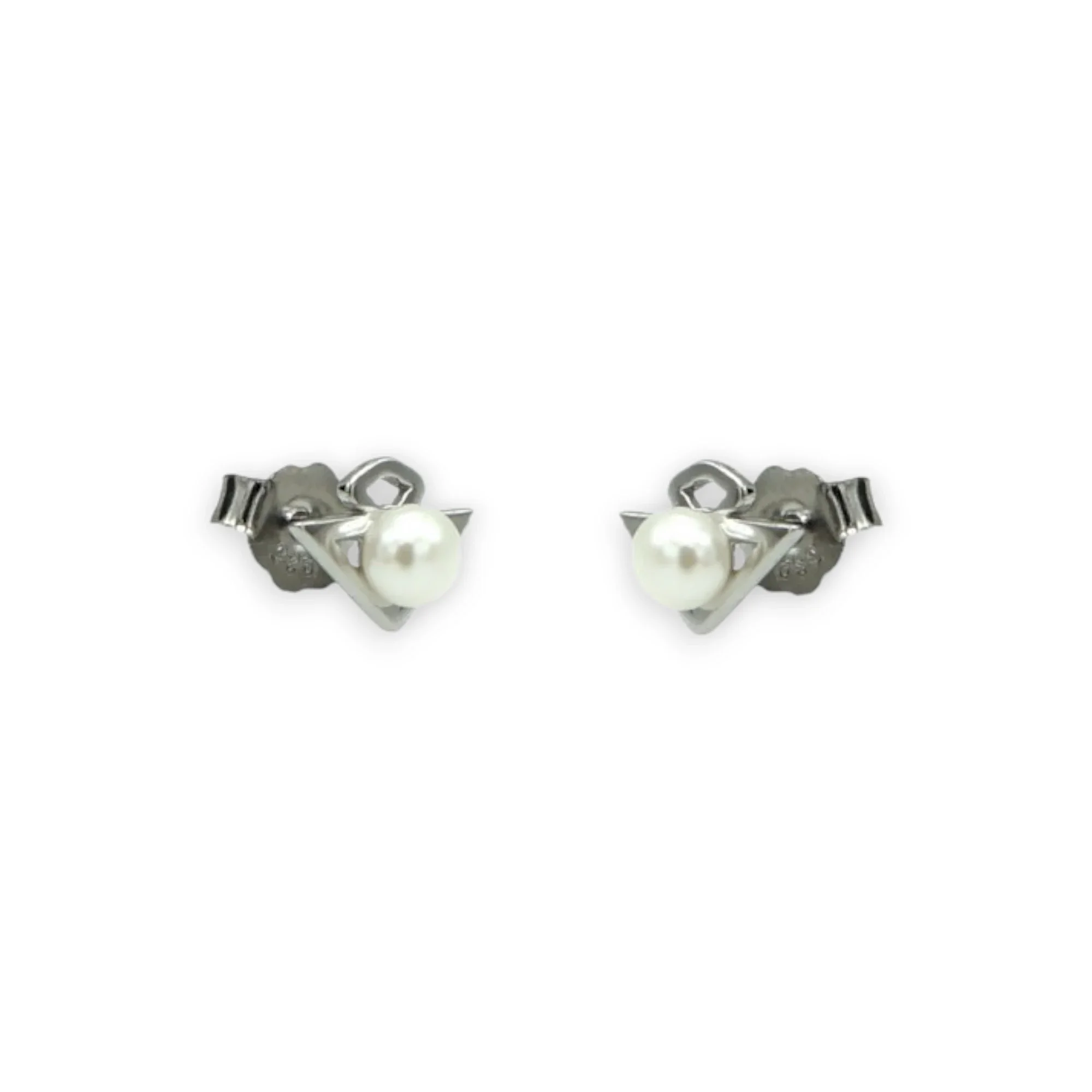 Pendientes de Plata de Ley Perla Escudo Real Betis con Tarjeta Eres la Mejor - Image 3