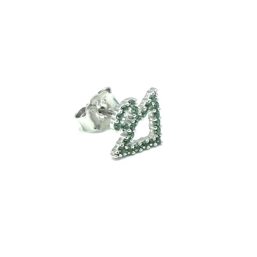 Pendientes Plata De Ley Silueta Verde - Image 3