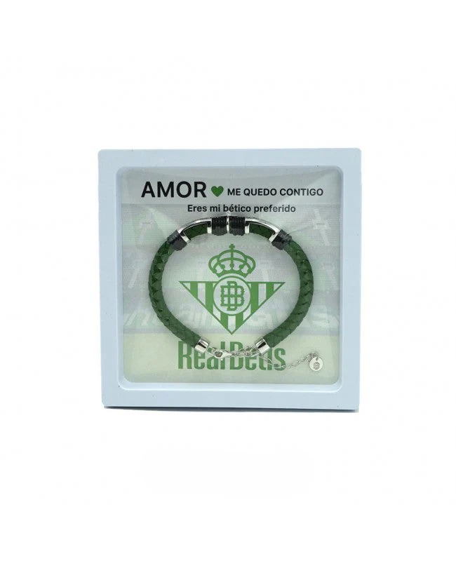 Pulsera De Acero y Cuero Te Quiero Betis - Image 2