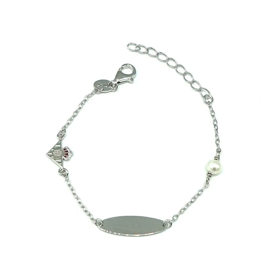 Pulsera De Plata De Ley Con Escudo Real Betis
