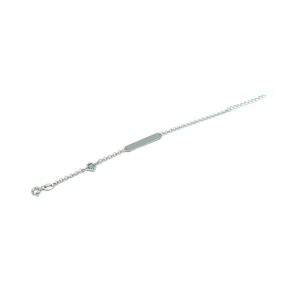 Pulsera De Plata De Ley Escudo Esmaltado Niño - Image 4