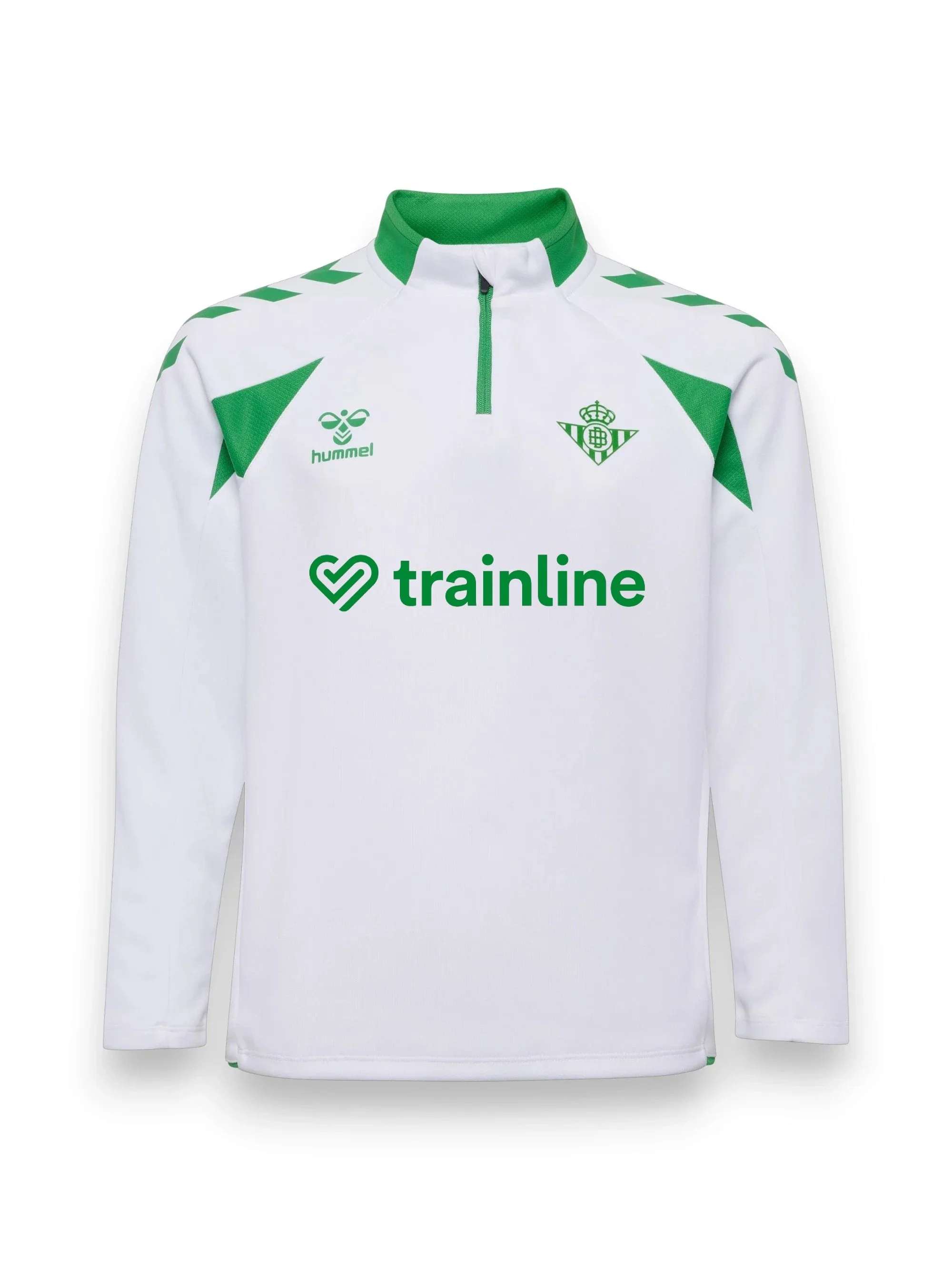 Sudadera Media Cremallera Entrenamiento Infantil Blanca Real Betis 26/27